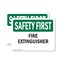 Signmission Fire Extinguisher OSHA Safety First Sign, Plastic, 10in W x 7in L, 2PK OS-2PACK-SF-P-710-L-10618 - alternate 1